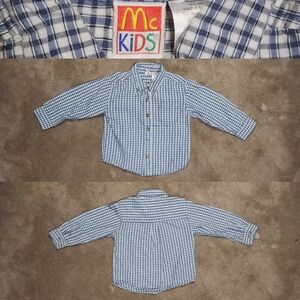 McKids Nosoligic Long Sleeve Plaid Shirt Sz 3T